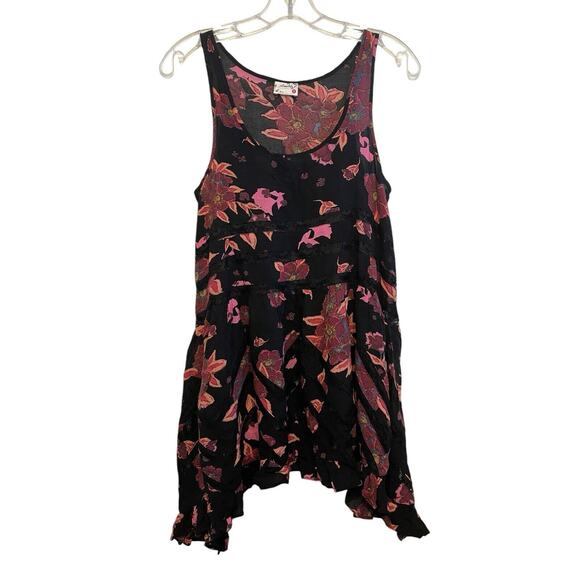 Intimately Free People Swing Floral Lace Tunic Top Size XS Fairy Boho Mini Dress - Picture 1 of 8